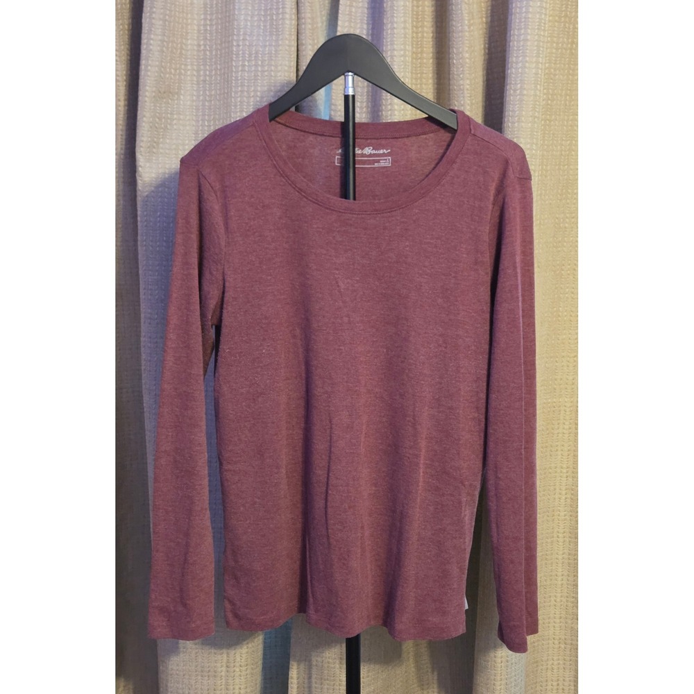 Eddie Bauer Long Sleeve T-Shirt Women's Size Large Red